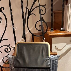 Botkier Tablet holder or Elegant Black Leather Shoulder Bag